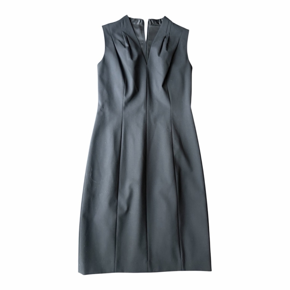 Elie Tahari Black Sleeveless Midi Dress